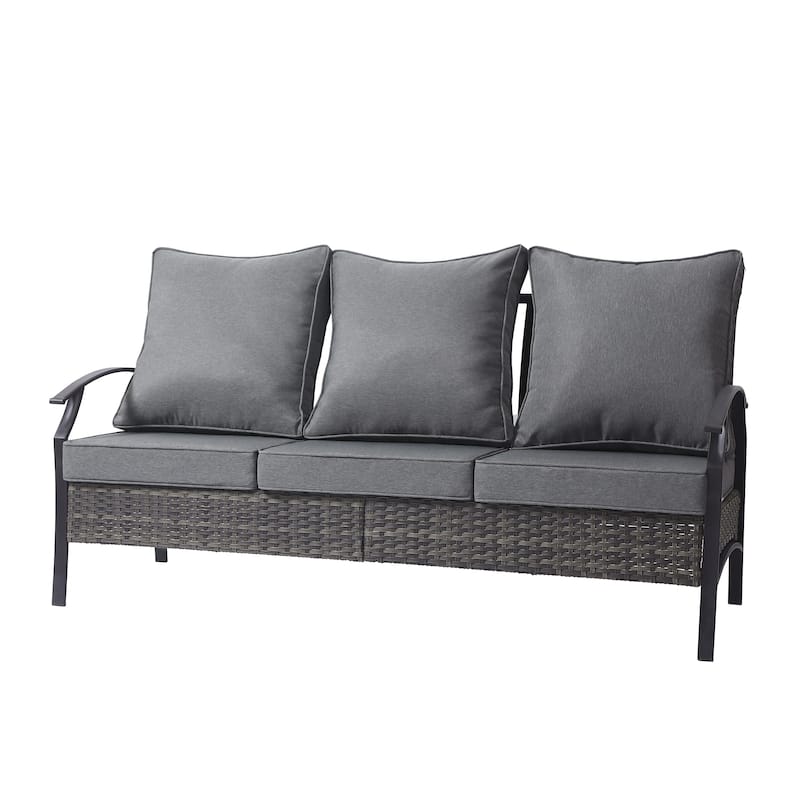 Outdoor Patio 50" W Loveseat/ 73" W Sofa with Cushions