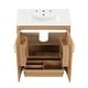 preview thumbnail 20 of 18, Classic 30" Freestanding Bathroom Vanity with Ceramic Sink, Stainless Steel Hinges & Adjustable Shelf by GDFStudio