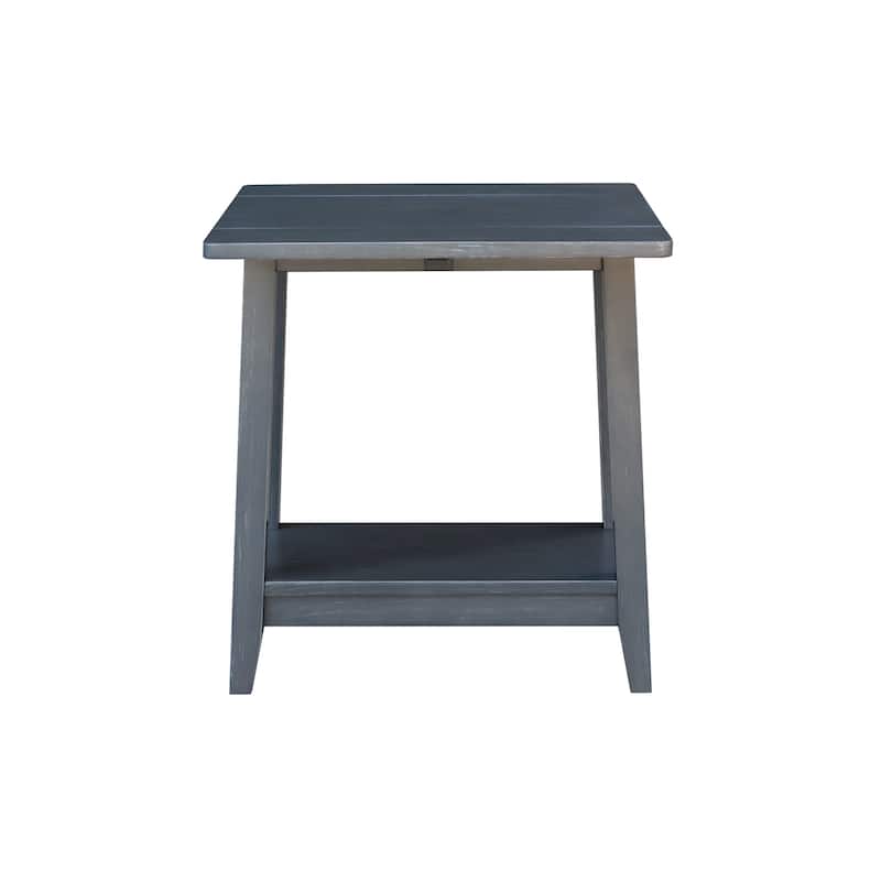 Square Solid Wood Drop Leaf Side Table