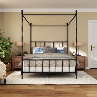 Furniture of America Elliot Metal Kids Canopy Bed