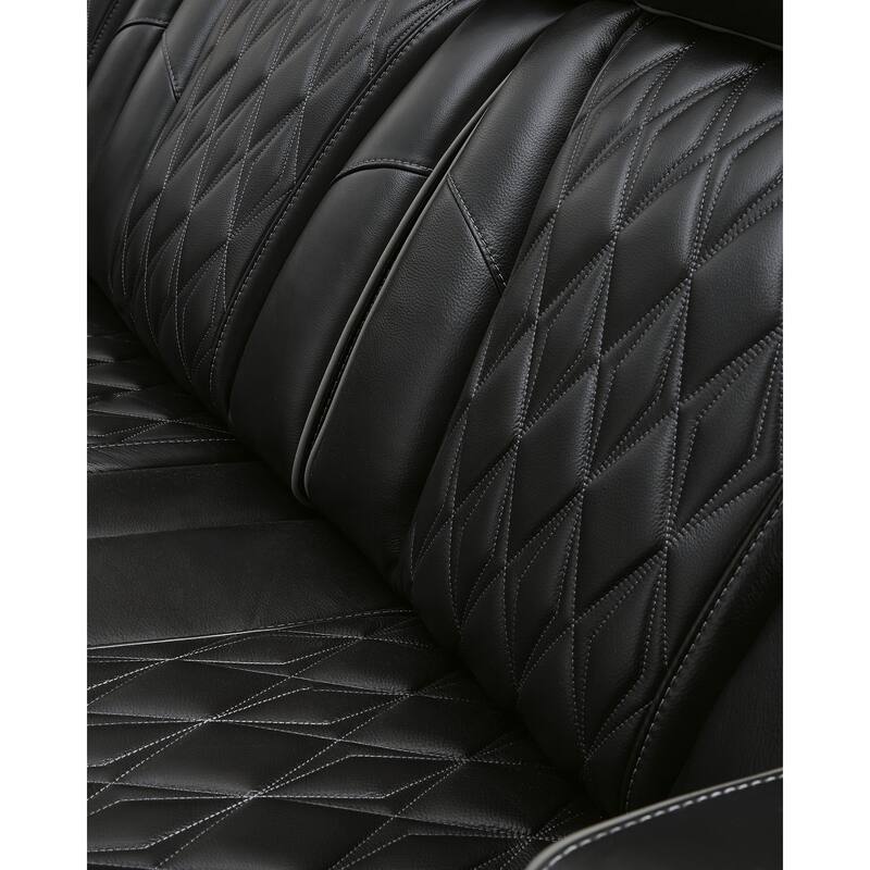 Signature Design by Ashley Boyington Black Power Reclining Loveseat with Console - 75"W x 40"D x 44.5"H