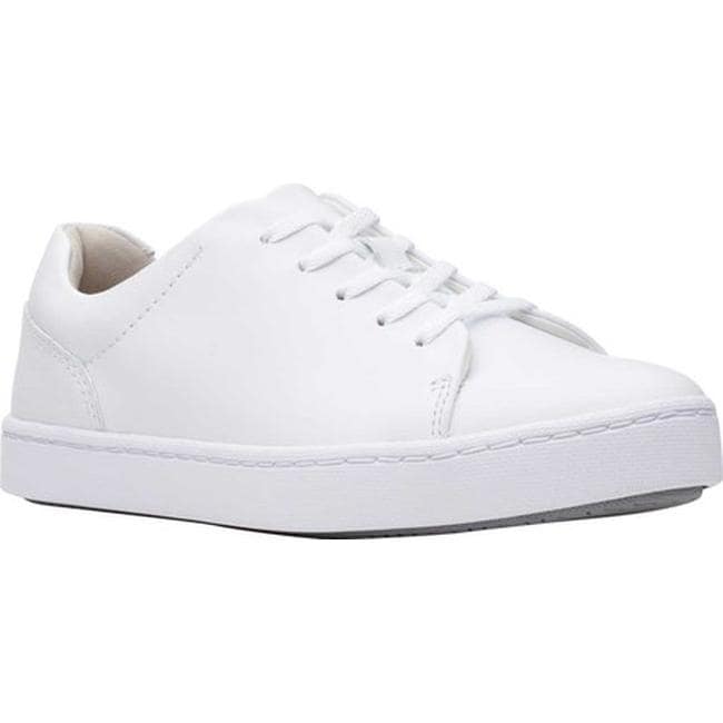 clarks white leather sneakers