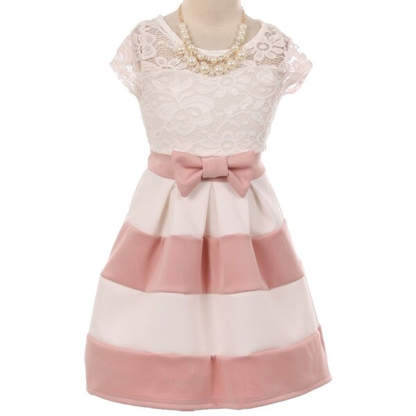 dusty pink girls dress