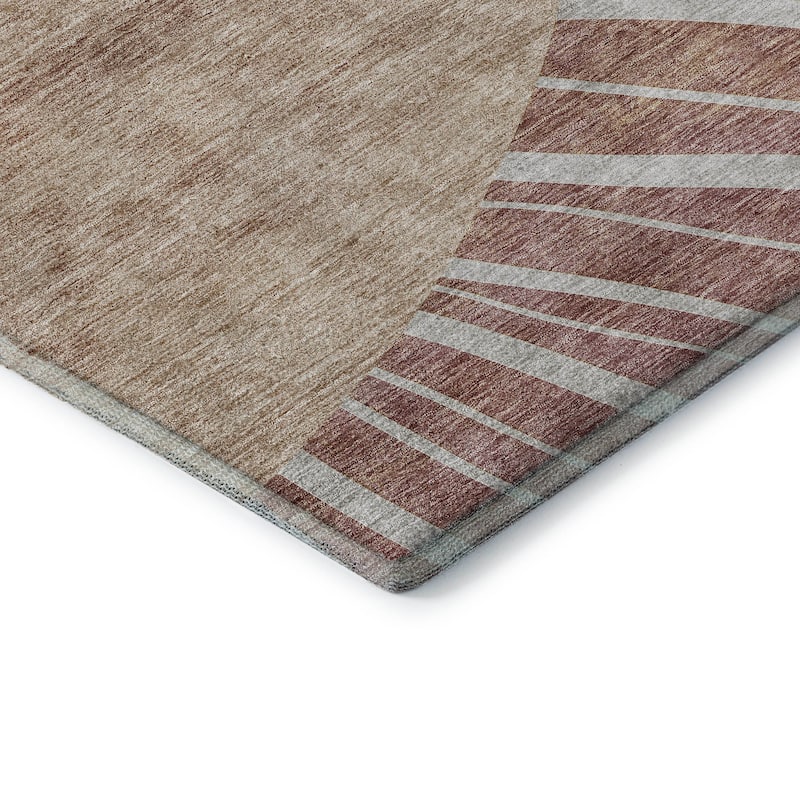 Premium Washable Super Soft Contemporary Rays Mayfield Rug