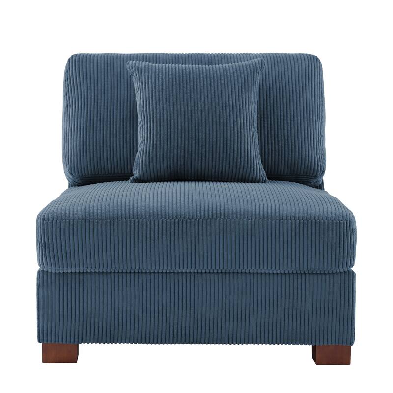 Corduroy Armchair Sofa Corner Chairs With Pillows