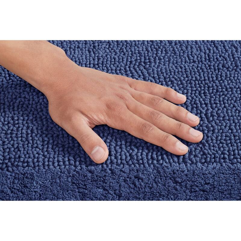 Better Trends Bath Rugs 100% Cotton Tufted Soft & Water Absorbent Bathroom Rug for Shower, Sink Bath Mats Edge Collection
