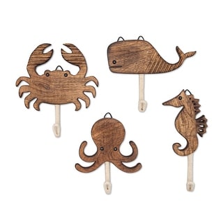 Crane Baby 4-pc. Sea Life Motifs Wall Decor - Brown