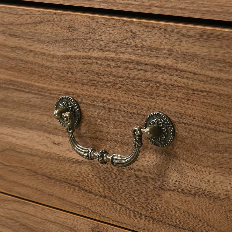 247 Shop At Home Marie 2-Drawer Nightstand with Open Storage Shelf