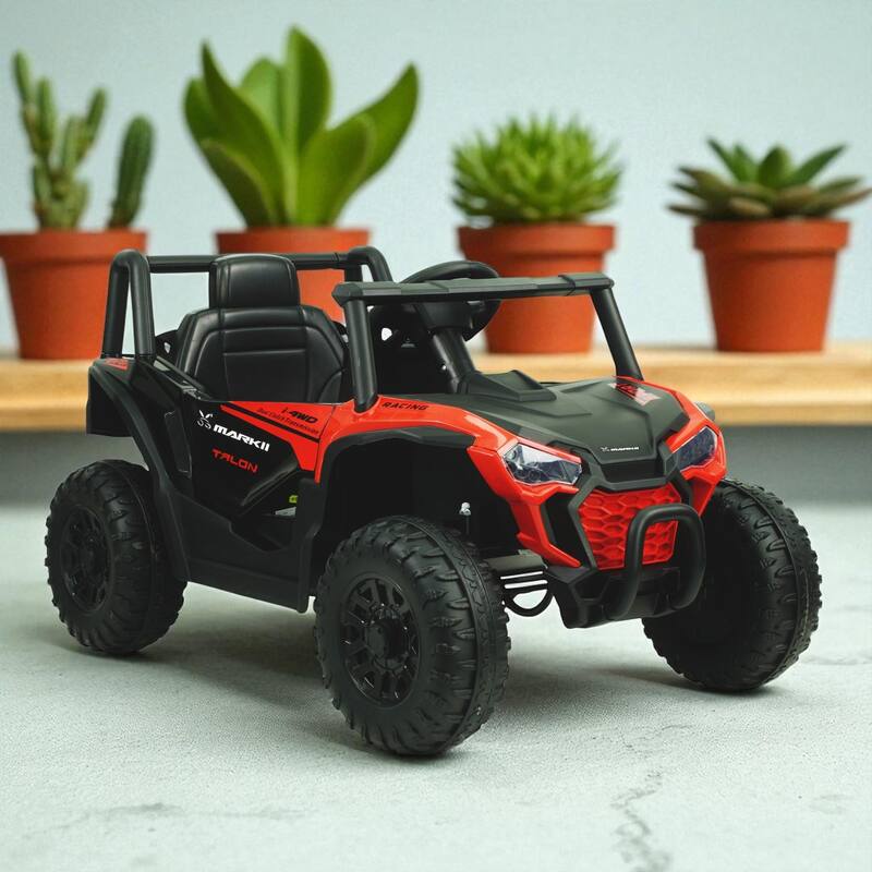 12V Electric Ride-On UTV Car for Kids with Remote Control, LED Lights, Music Player, 3-6 Years - Red