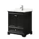 Option Dark Espresso / White Quartz Top / Polished Chrome
