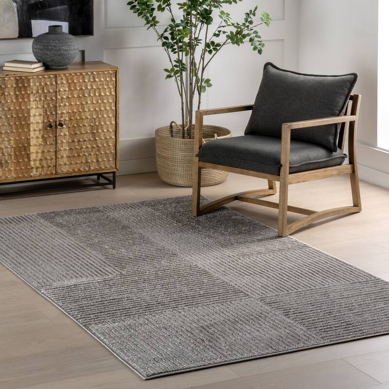 Nuloom Winnie Geometric Area Rug - 4' x 6' - Grey - Rectangle