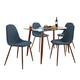Option Blue Fabric/Walnut Metal