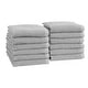 preview thumbnail 40 of 174, Linery & Co. Luxury Cotton Textured Bath Towel. Washcloth (Pack of 12) - Light Grey