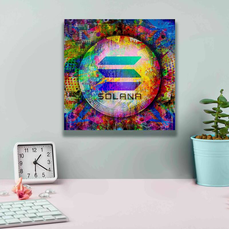 Epic Graffiti 'SOL Solana Crypto,' Canvas Wall Art