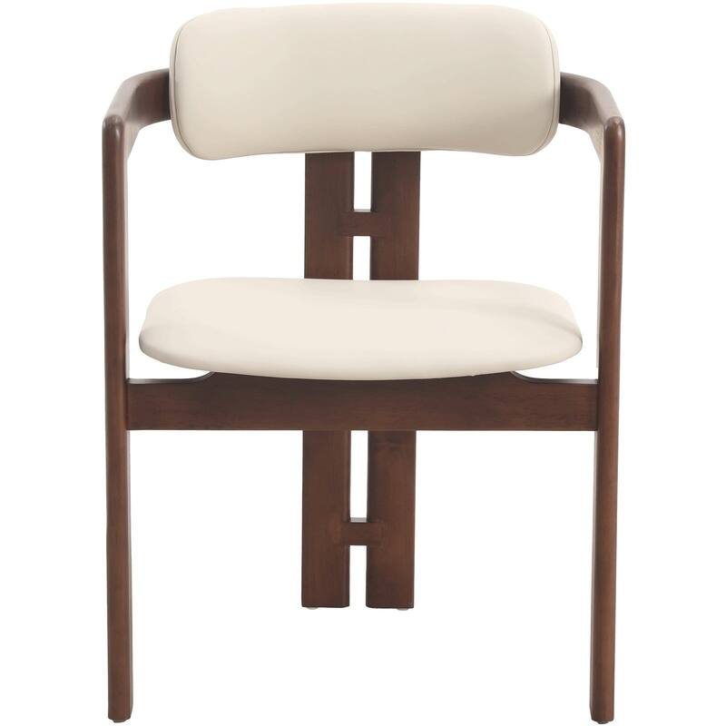 Velo Solid Wood Dining Chair Open Back Modern Accent Side Armchair
