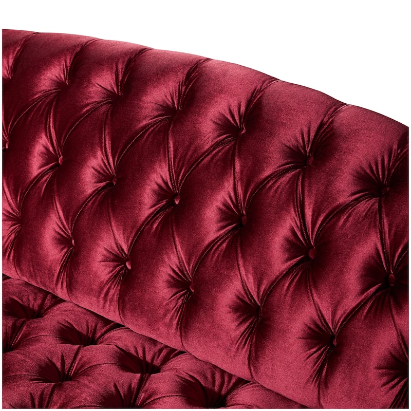 Adelia Modern Glam Tufted Velvet Sofa by Christopher Knight Home