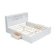 preview thumbnail 24 of 24, King Platform Kids Bed with Storage, USB Ports & Drawers, Solid Wood, Antique Wood Color