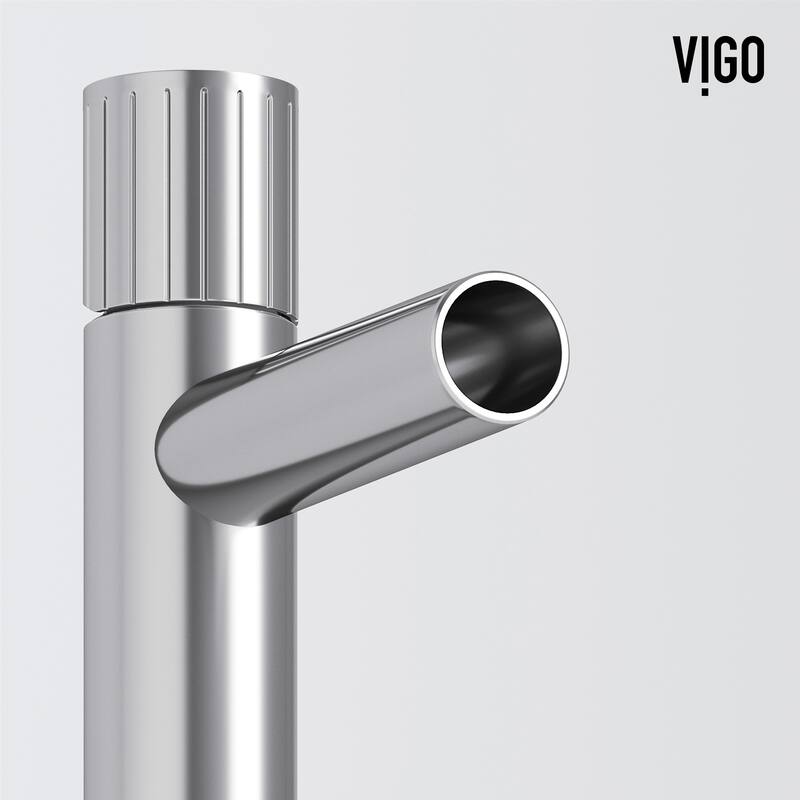 VIGO Windsor 21"L x 14"W Concrete Vessel Sink and Ashford 11"H Faucet Set