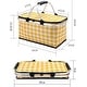preview thumbnail 2 of 6, 30L Collapsible Insulated Picnic Basket with Lid, Sturdy Handles, and Waterproof Interior