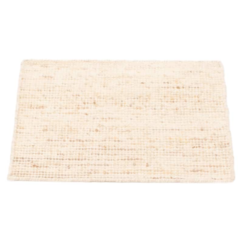 ECARPETGALLERY Braid weave Sienna Beige Wool Rug - 2'1 x 2'0