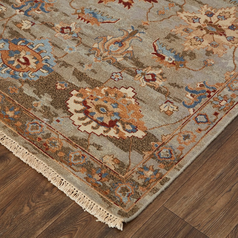 Grand Bazaar Pierson Hand Knotted Floral & Botanical Transitional Area Rug