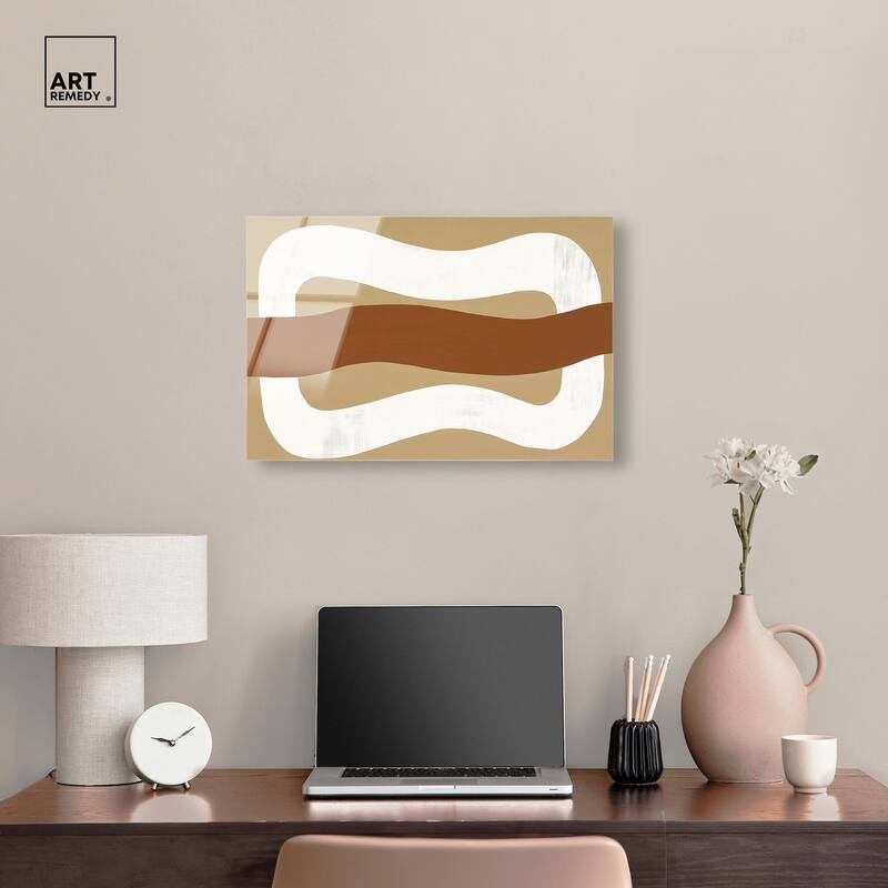 Minimal Wavy I Acrylic by Art Remedy, Ready to Hang