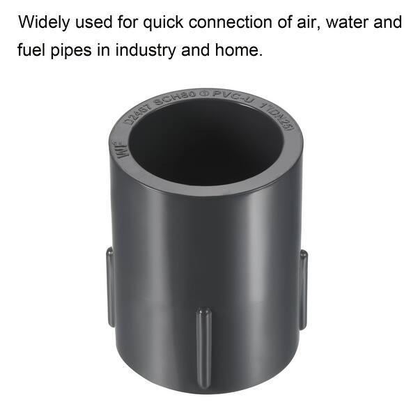 2Pcs PVC Pipe Fitting 1NPT Female Thread 1