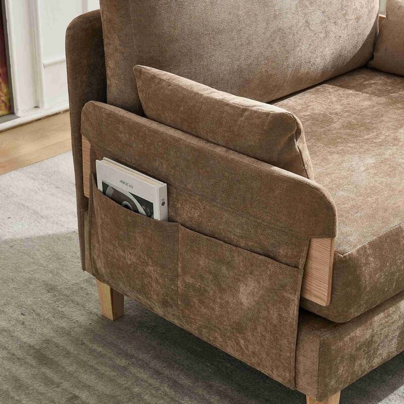 Convertible sofa bed, 3-in-1 convertible with 3 pillows