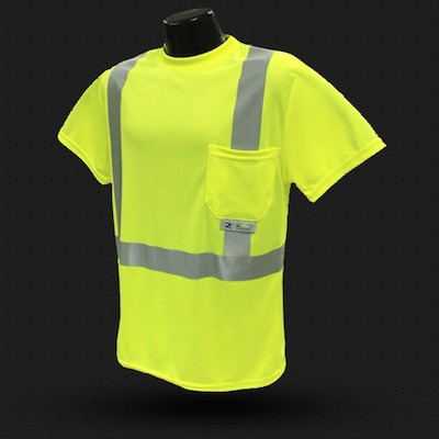 Radians Radwear Reflective Hi-Viz Safety Tee Shirt Fluorescent Green ...