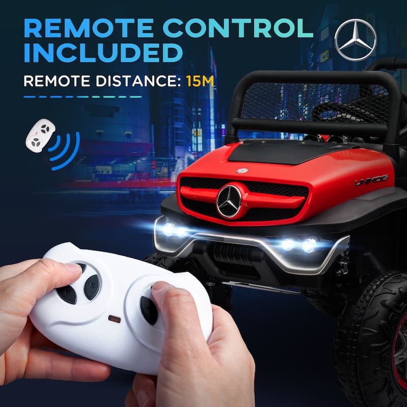 Aosom 12V Battery Powered Licensed Mercedes-Benz Ride on Truck