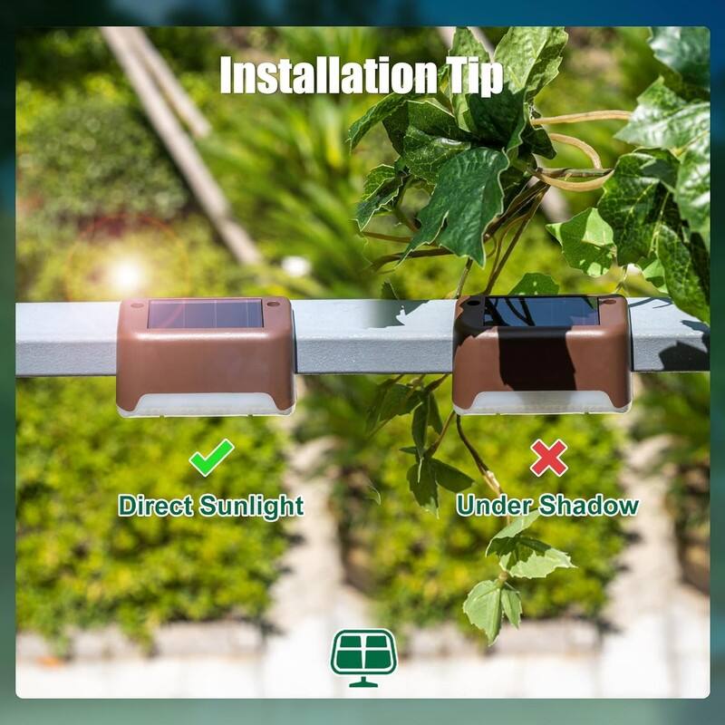Solar Deck Lights Outdoor 16 Pack, Solar Step Lights