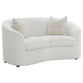Coaster Furniture Rainn Tight Back Upholstered Loveseat Latte