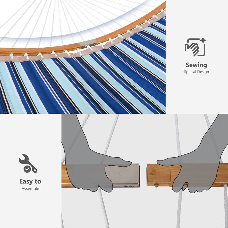 Portable Freestanding Hammock with Curved Stand for Outside