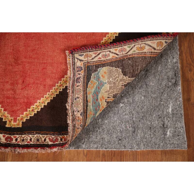 Vegetable Dye Shiraz Persian Vintage Area Rug Hand-knotted Wool Carpet - 4'0"x 5'10"