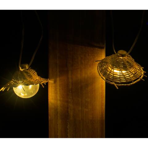 Tiki Style Battery-Operated String Lights - 12.8ft