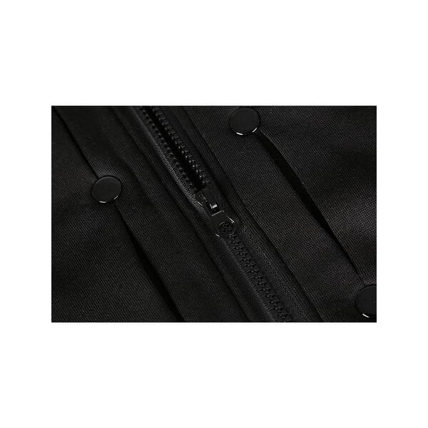 Shop W70 Men Casual Solid Slim Fit Pocket Zipper Stand Collar Long