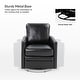 preview thumbnail 14 of 55, Terrance Transitional Swivel Faux Leather Barrel Accent Chair with Metal Base
