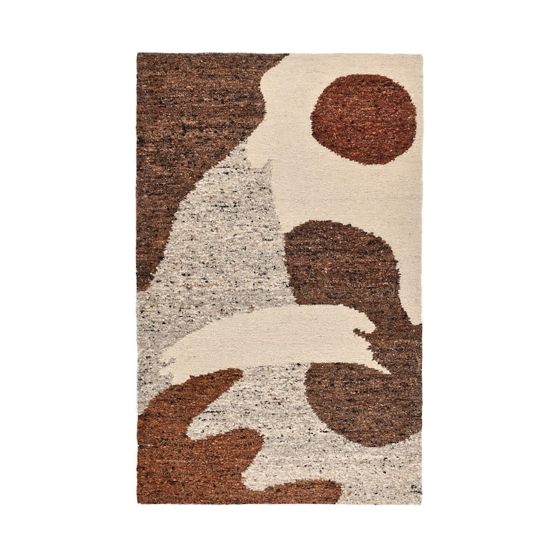 Villa by Classic Home Hesperia Hand Woven Wool Rug - 2x3 - Rust