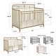 preview thumbnail 18 of 21, Little Seeds Monarch Hill Hawken 3 in 1 Convertible Metal Crib - N/A