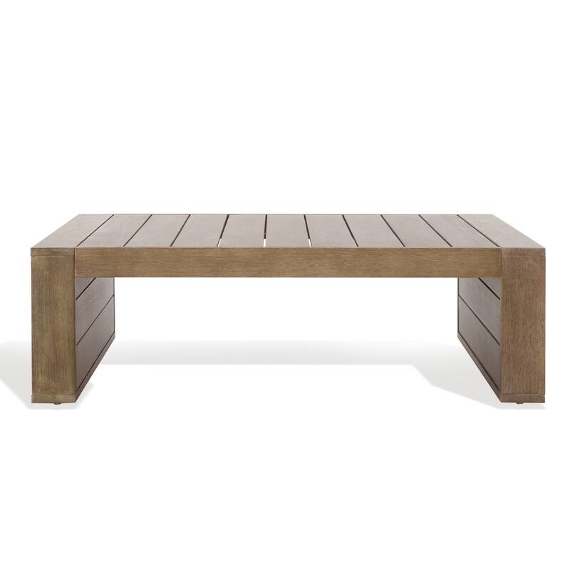 SAFAVIEH Couture Santiago Eucalyptus Patio Coffee Table - 46"W x 29"D x 14"H