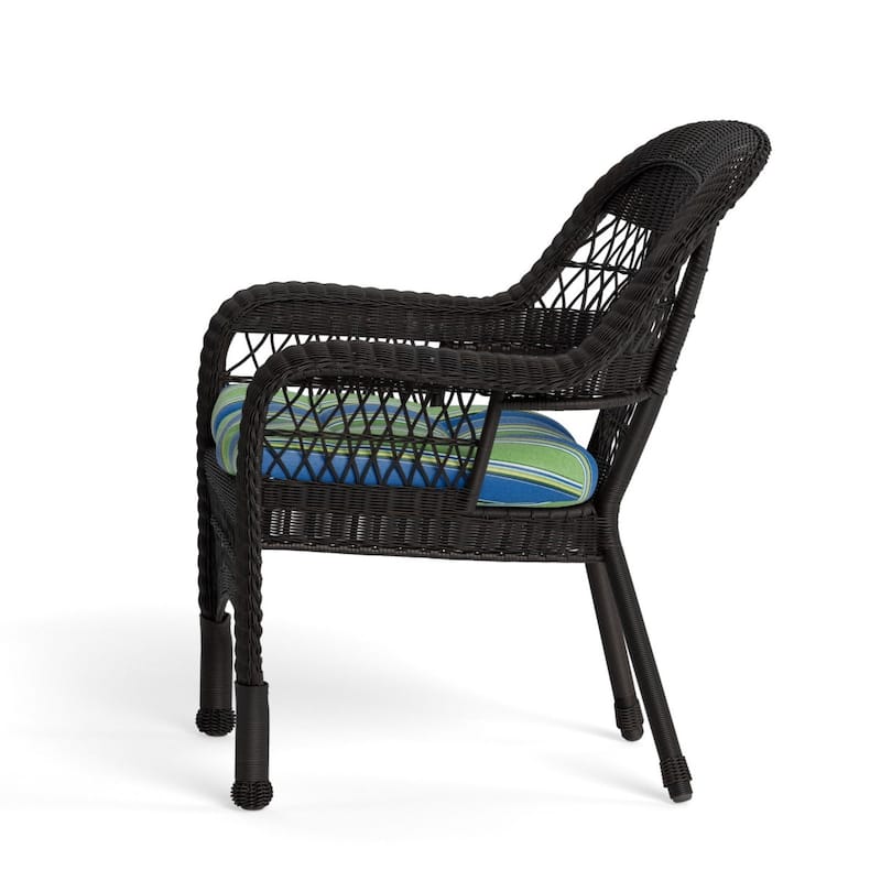 Portside Dark Roast Outdoor Wicker Dining Set (7-Piece)