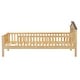 preview thumbnail 13 of 14, Natural Twin Size Wood Platform Bed with House-shaped Headboard, LED, and Storage
