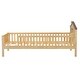 preview thumbnail 13 of 13, Twin Size Wood Kids Platform Bed with House-Shaped Headboard, Built-in LED Light, Guardrails Storage for Bedroom, Natural