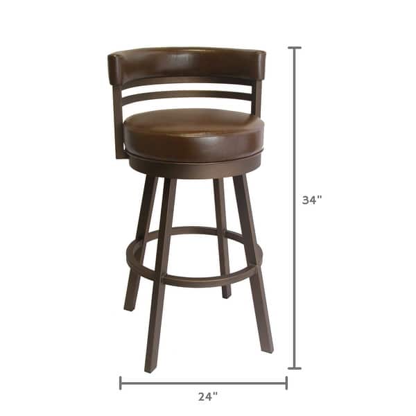 dimension image slide 1 of 6, Tempo Furniture Ambridge Swivel 26" Counterstool/30" Barstool by Furnish Theory