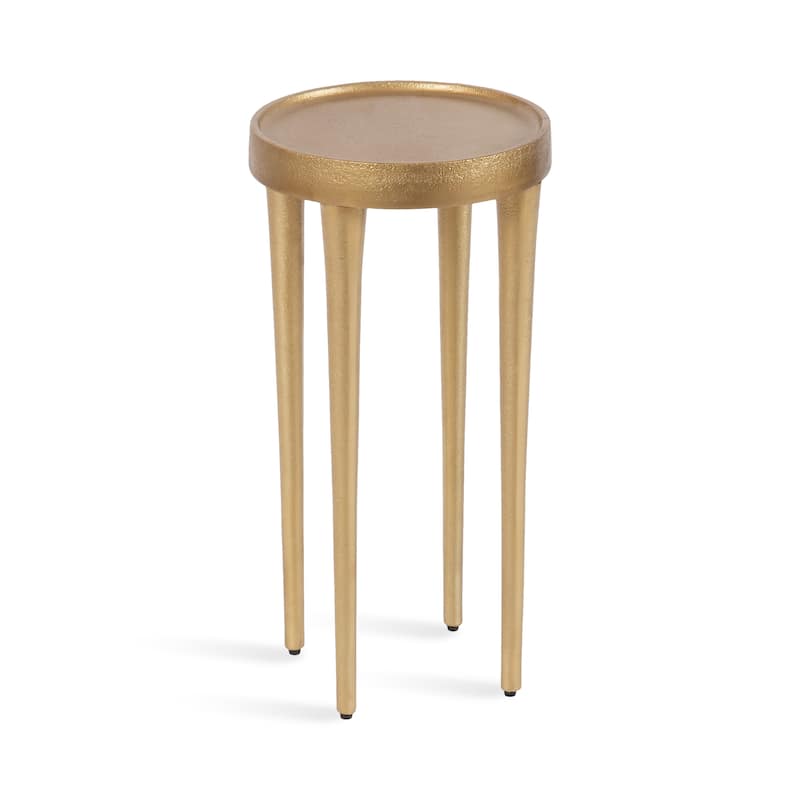Kate and Laurel Rava Metal Drink Table - 10x10x21 - Gold