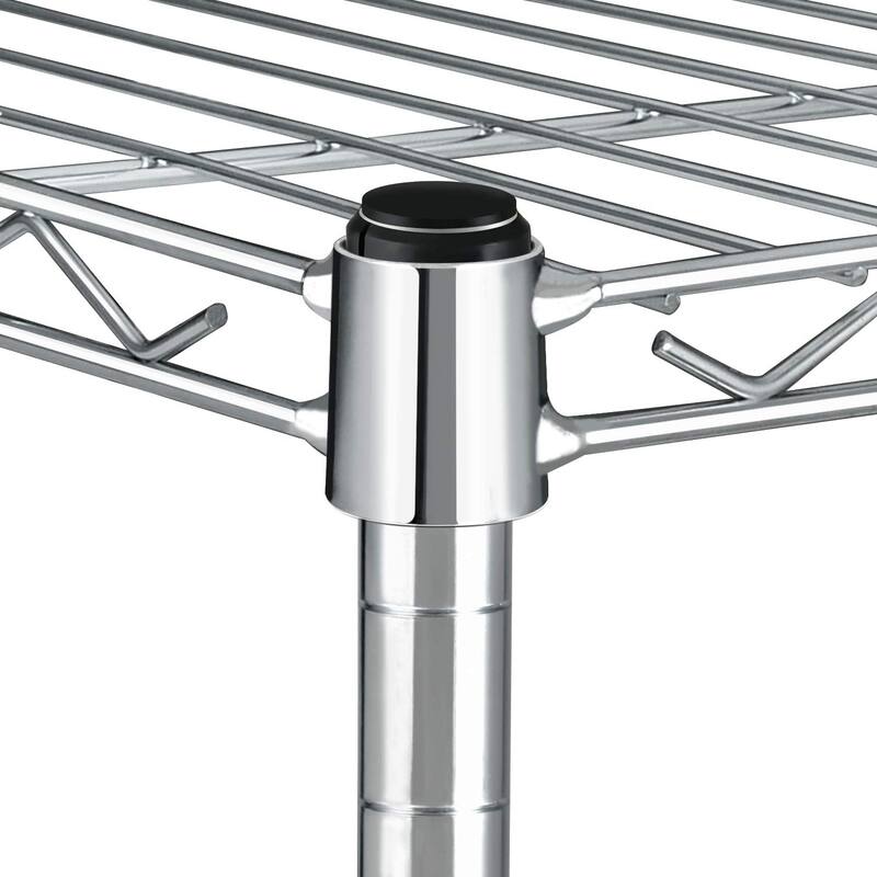 4-5 Tiers Storage Shelving Unit Adjustable Metal Organizer Wire Rack