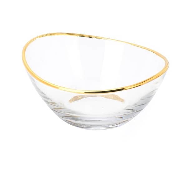 Glass Serving Bowl with 14K Gold Rim - On Sale - Bed Bath & Beyond -  36814805