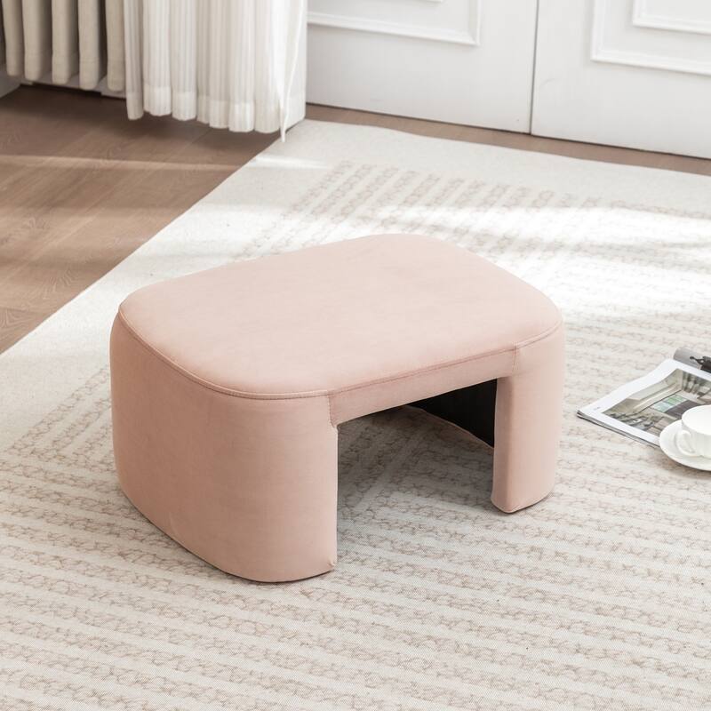 SEYNAR Modern Velvet Rectangle Accent Ottoman