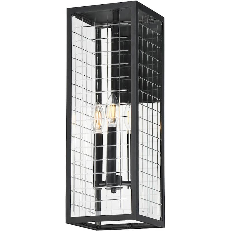 Maxim 30694CL Magnus 3 Light 21" Tall Outdoor Wall Sconce - Black