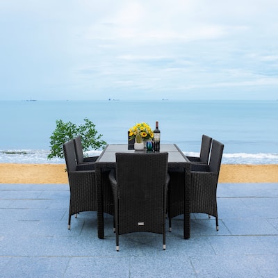 SAFAVIEH Outdoor Jolin 7-Piece Wicker Dining Set